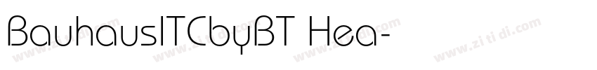BauhausITCbyBT Hea字体转换